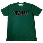 RAW Black Chenille Crew Neck - Forest Green - Rawyalty Clothing