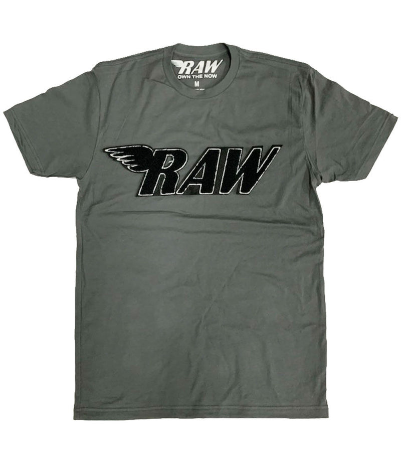 RAW Black Chenille Crew Neck - Heavy Metal - Rawyalty Clothing