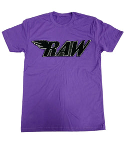 RAW Black Chenille Crew Neck - Purple - Rawyalty Clothing