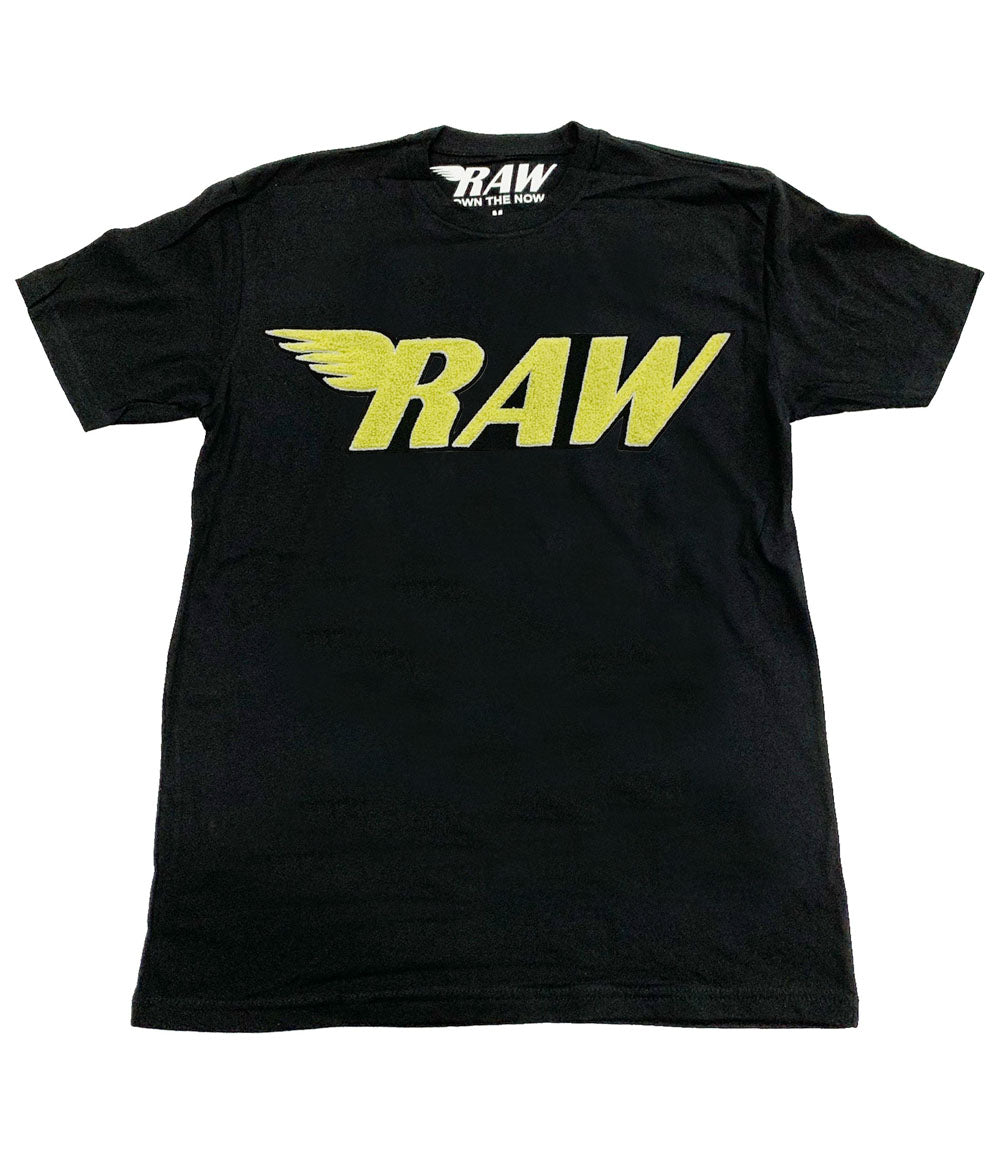 RAW Bright Yellow Chenille Crew Neck - Rawyalty Clothing