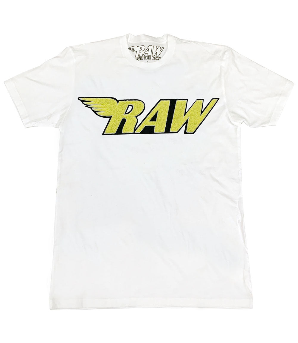 RAW Bright Yellow Chenille Crew Neck - Rawyalty Clothing