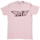 Men RAW Wing Pink Chenille Crew Neck - Pink - Rawyalty Clothing