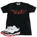 RAW PU Red Crew Neck - Black - Rawyalty Clothing