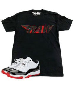 RAW PU Red Crew Neck - Black - Rawyalty Clothing