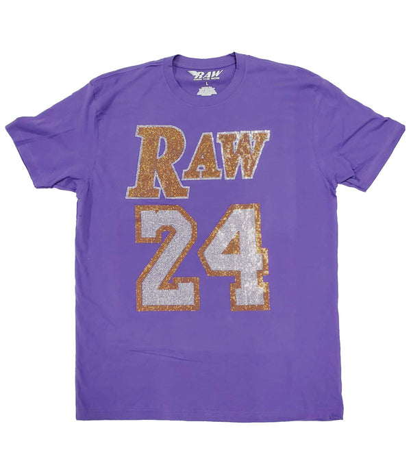 Men RAW 24 Bling Crew Neck - Purple - Rawyalty Clothing