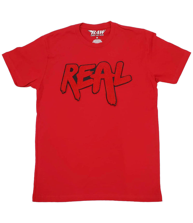 Men Real Red Chenille Crew Neck - Red - Rawyalty Clothing