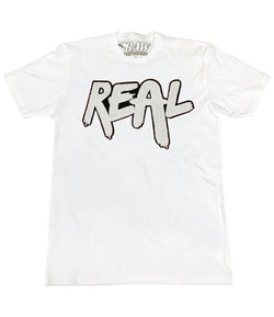 REAL White Chenille Crew Neck - White - Rawyalty Clothing