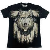 Wolf Hand Made Sequin Crew Neck - Rawyalty Clothing