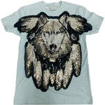 Wolf Hand Made Sequin Crew Neck - Rawyalty Clothing