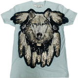 Wolf Hand Made Sequin Crew Neck - Rawyalty Clothing