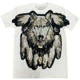 Wolf Hand Made Sequin Crew Neck - Rawyalty Clothing