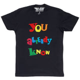 You already know Chenille Crew Neck - Black - Rawyalty Clothing