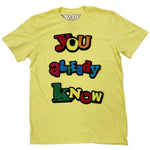 You already know Chenille Crew Neck - Yellow - Rawyalty Clothing