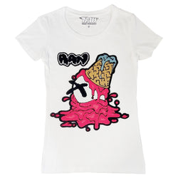 Women RAW Cone Chenille Crew Neck T-Shirts - Rawyalty Clothing